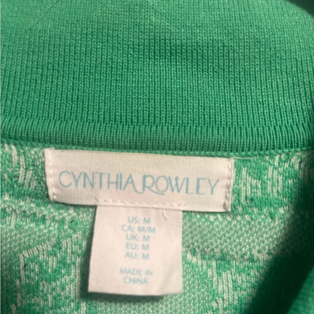 Cynthia Rowley Green cardigan size M - Picture 3 of 5